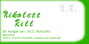 nikolett rill business card